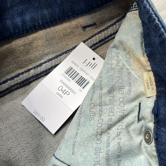 NWT J.Jill Slim Boyfriend Straight Leg Jeans Size 4Petite - Picture 3 of 7
